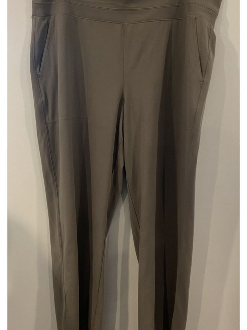 Athleta Venice Wide Leg Pants Pull On Taupe Gray Khaki Size 2X